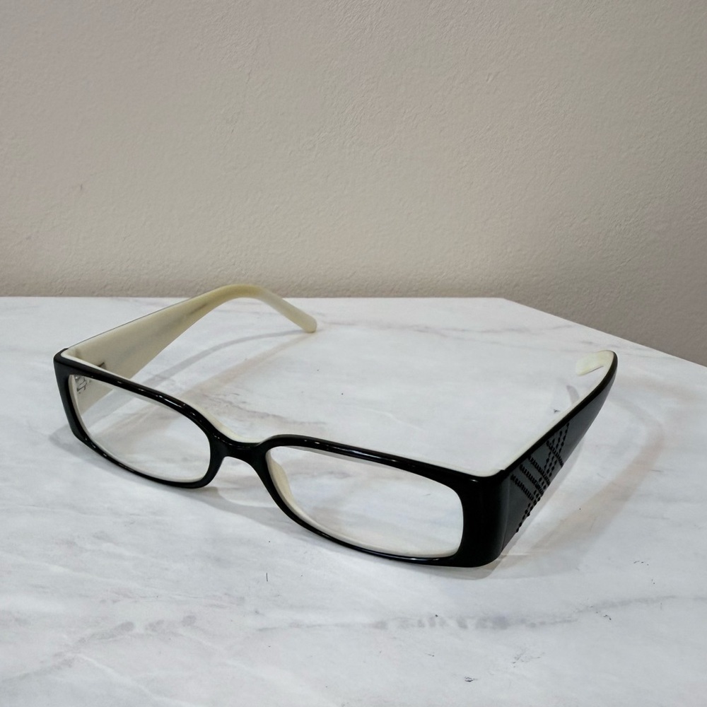 🔥Burberry Black and White Rectangular Glasses EUC🔥